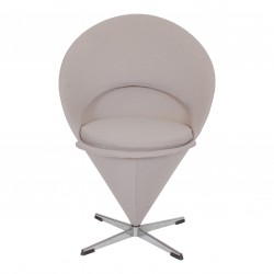 Verner Panton cone chair i gråt stof Verner Panton cone chair i gråt stof
