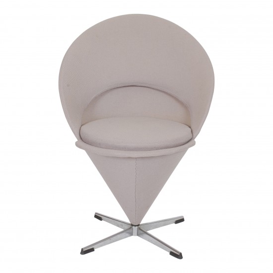 Verner Panton Cone chair with grey fabric