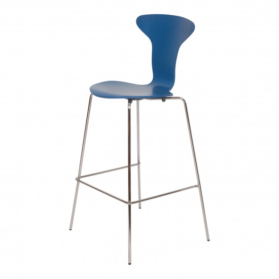 Arne Jacobsen Mosquito bar chair with blue lazur