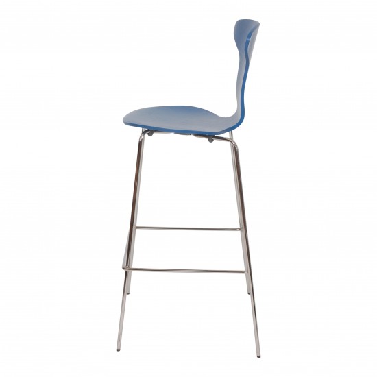 Arne Jacobsen Mosquito bar chair with blue lazur