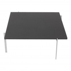 Poul Kjærholm PK-61 sort skiffer bord 80x80 Poul Kjærholm PK-61 sort skiffer bord 80x80