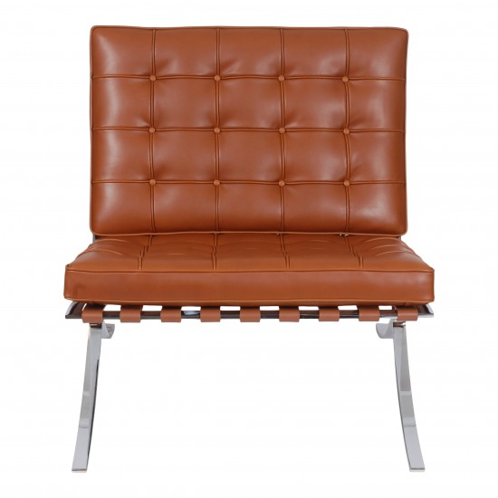 Mies Van der Rohe New Barcelona chair with cognac leather
