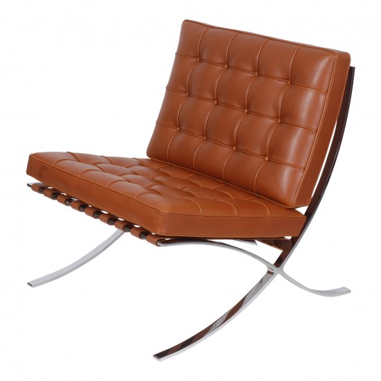 Mies Van der Rohe New Barcelona chair with cognac leather