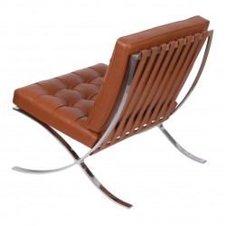 Mies Van der Rohe New Barcelona chair with cognac leather Mies Van der Rohe New Barcelona chair with cognac leather