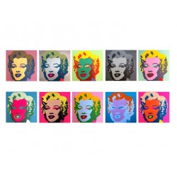 Andy Warhol 1928-1987 10 stk cd Marilyn Monroe Litografi Andy Warhol 1928-1987 10 stk cd Marilyn Monroe Litografi