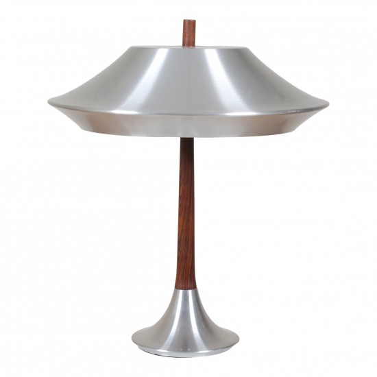 Jo Hammerborg 'Ambassador' aluminium and rosewood table lamp
