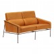Arne Jacobsen 2pers. Lufthavnssofa i Cognac læder, med stel i bruneret messing Arne Jacobsen 2pers. Lufthavnssofa i Cognac læder, med stel i bruneret messing