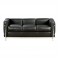 Le Corbusier Ny sofa, LC 2/3 i sort læder