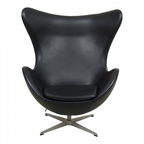 Arne Jacobsen Ægget i originalt sort læder 
