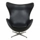 Arne Jacobsen Ægget i originalt sort læder 