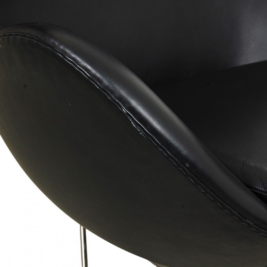 Arne Jacobsen Ægget i originalt sort læder 