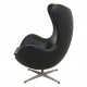 Arne Jacobsen Ægget i originalt sort læder 
