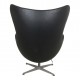 Arne Jacobsen Ægget i originalt sort læder 