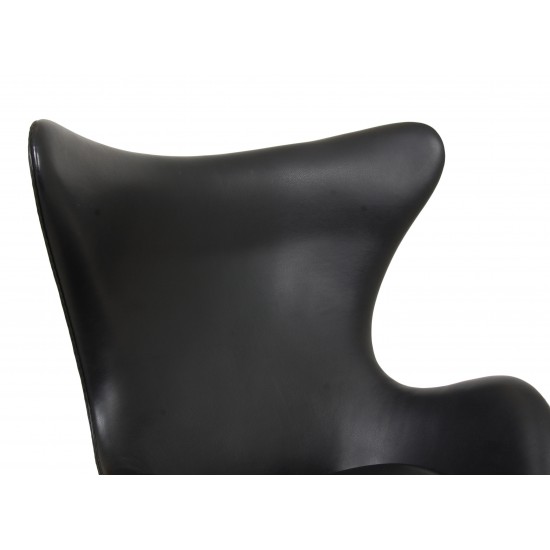 Arne Jacobsen Ægget i originalt sort læder 