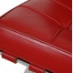 Ludwig Mies Van der Rohe Barcelona chair with ottoman red leather (2) 