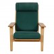 Hans Wegner Ge-290a Lounge chair in green fabric