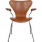 Arne Jacobsen 3207 armchair in patinated cognac leather