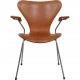 Arne Jacobsen 3207 armchair in patinated cognac leather