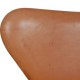 Arne Jacobsen 3207 armchair in patinated cognac leather