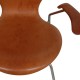 Arne Jacobsen 3207 armchair in patinated cognac leather