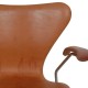 Arne Jacobsen 3207 armchair in patinated cognac leather