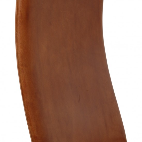 Arne Jacobsen Høj Oxford kontorstol i patineret cognac læder