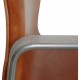Arne Jacobsen Høj Oxford kontorstol i patineret cognac læder