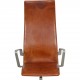 Arne Jacobsen Høj Oxford kontorstol i patineret cognac læder