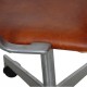 Arne Jacobsen Høj Oxford kontorstol i patineret cognac læder