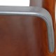 Arne Jacobsen Høj Oxford kontorstol i patineret cognac læder