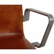 Arne Jacobsen Høj Oxford kontorstol i patineret cognac læder