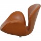 Arne Jacobsen Vintage Svane stol nybetrukket med Cognac Classic læder