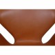 Arne Jacobsen Vintage Svane stol nybetrukket med Cognac Classic læder