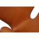Arne Jacobsen Vintage Svane stol nybetrukket med Cognac Classic læder