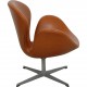 Arne Jacobsen Vintage Svane stol nybetrukket med Cognac Classic læder