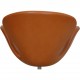 Arne Jacobsen Vintage Svane stol nybetrukket med Cognac Classic læder