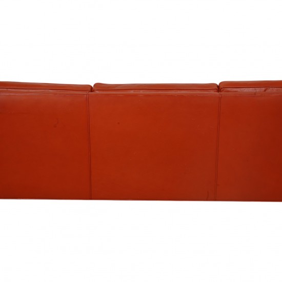 Børge Mogensen 3.personers 2213 sofa i patineret cognac læder