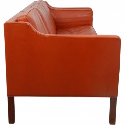 Børge Mogensen 3.personers 2213 sofa i patineret cognac læder