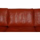 Børge Mogensen 3.personers 2213 sofa i patineret cognac læder