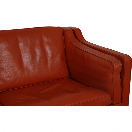 Børge Mogensen 3.personers 2213 sofa i patineret cognac læder