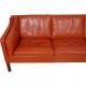 Børge Mogensen 3.personers 2213 sofa i patineret cognac læder