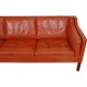 Børge Mogensen 3.personers 2213 sofa i patineret cognac læder