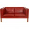 Børge Mogensen 2.seater 2332 sofa in red leather
