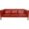 Børge Mogensen 3.seater 2333 sofa in red leather