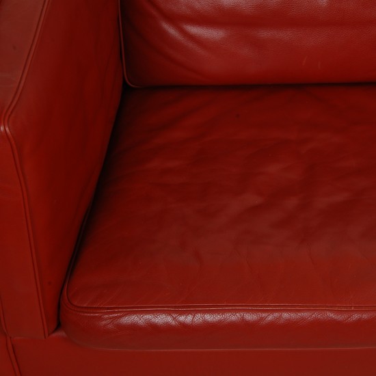 Børge Mogensen 3-personers 2333 sofa i rødt læder
