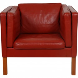 Børge Mogensen 2334 lænestol i rødt læder