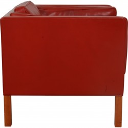 Børge Mogensen 2334 Loungestol i rødt læder