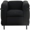  Le Corbusier LC2 lounge chair in black fabric