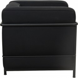  Le Corbusier LC2 lounge chair in black fabric
