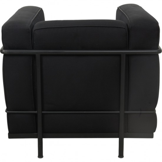 Le Corbusier LC2 lounge chair in black fabric